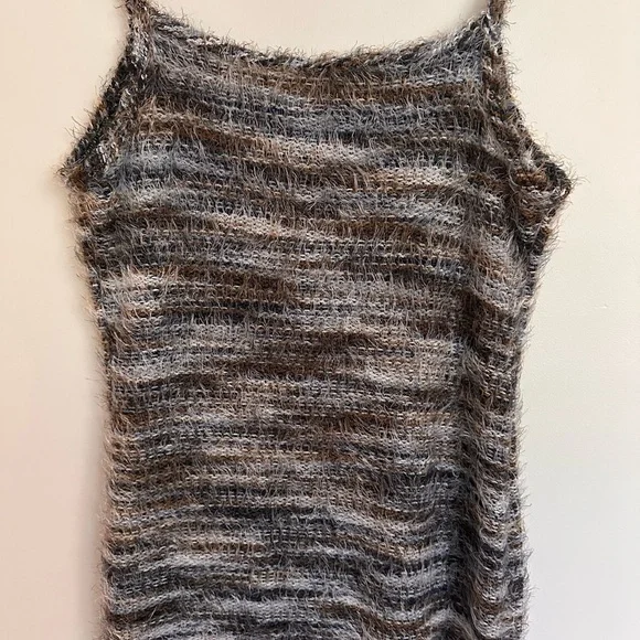 SHEIN Fuzzy Knit Chiqueas dress in Black and Gray - Picture 4 of 7